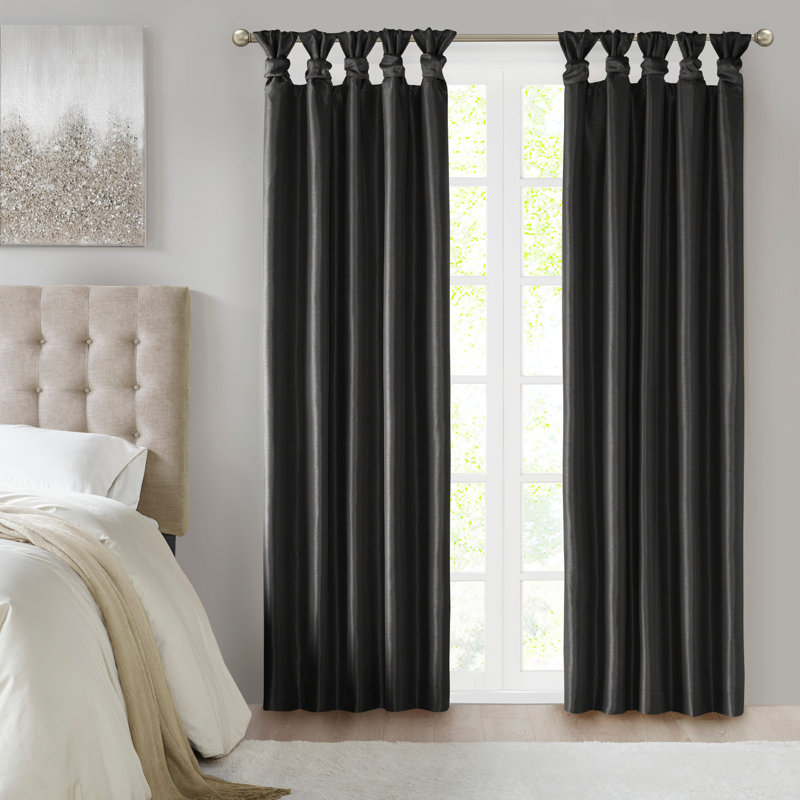 Twist Tab Lined Window Curtain Panel
