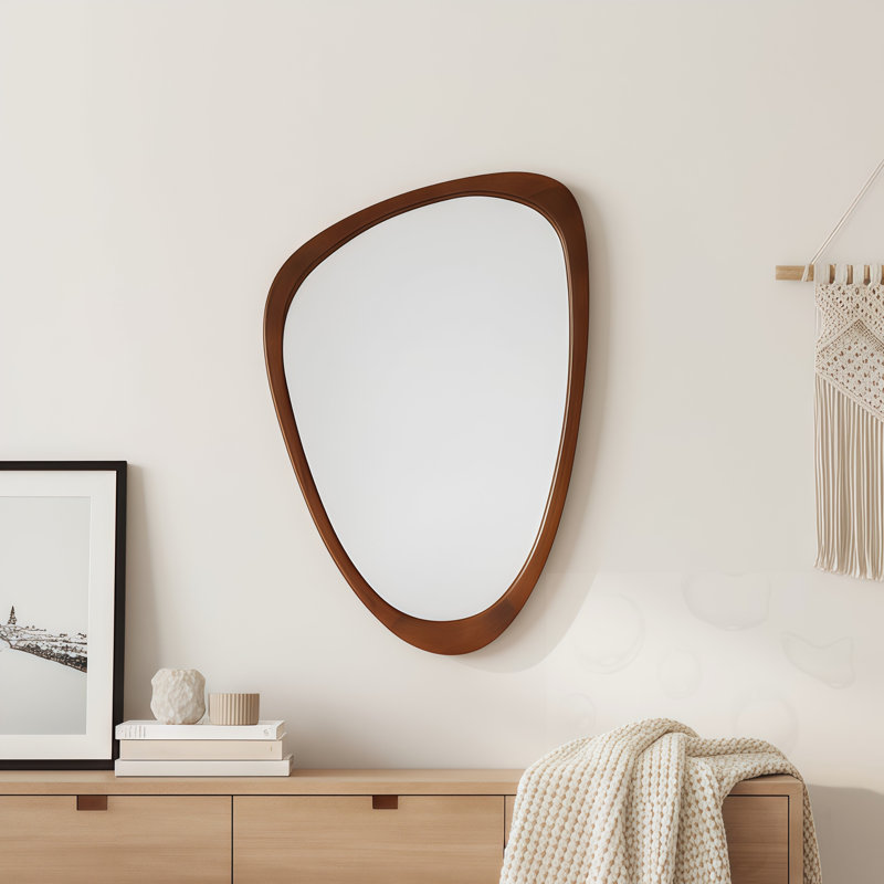 Miroir en bois, Noyer foncé