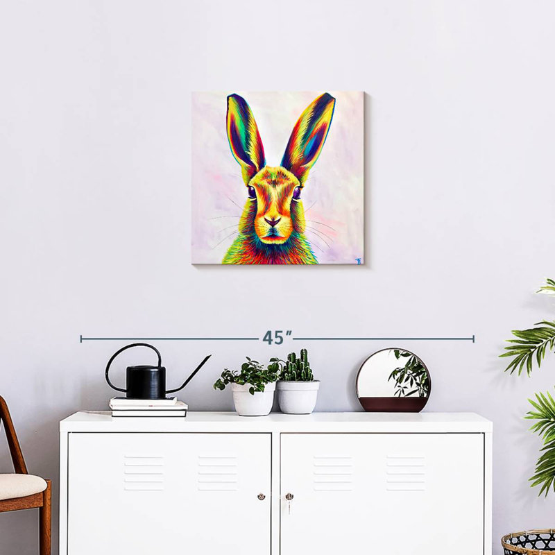 Crowle Rainbow Hare, 20" H x 20" W