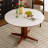 White&Walnut Round Dining table