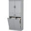 Rangement de salle de bain gris avec portes et tiroir, armoire, peint, 2 buanderie, tablette réglable, basculement pour le basculement de la maison et tiroir-2021642700