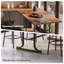Table de bar haute en bois massif de 160 cm (62,99 po) avec cadre en métal robuste