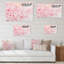 Red and Pink Stains - reproduction sur toile avec cadre flottant-562036341-562036344