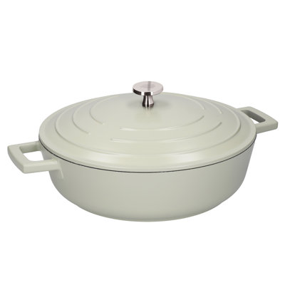 MasterClass Non-Stick Cast Aluminum Round Casserole Dish with Lid