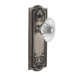Grandeur Parthenon Plate Single Dummy with Burgundy Crystal Door Knob