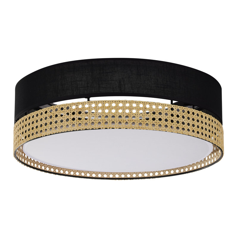 Antioch Flush Mount, Black/Natural