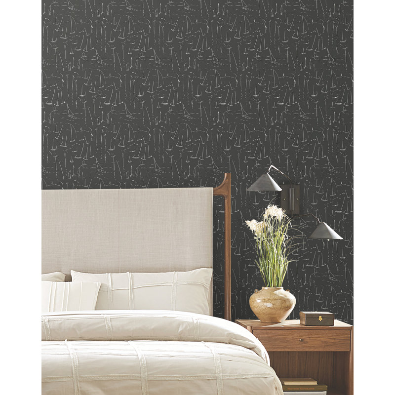 Papier peint Vermillion Coast, Noir