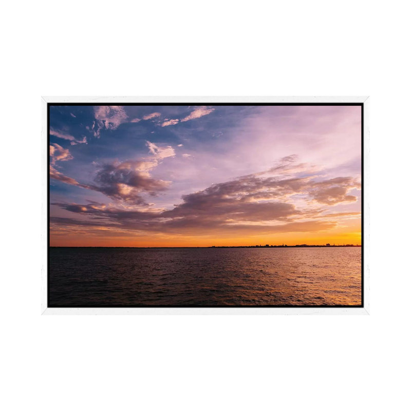 Charleston Sunset VIII by Bethany Young - Print on Canvas, 45.72cm H x 66.04cm W x 3.81cm D, White Framed