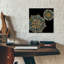  «Midnight Rosette 3» par Chariklia Zarris, art mural en verre acrylique, 12 po x 12 po