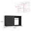 Armoire murale de cuisine Bussolengo, deux tablettes-879082023