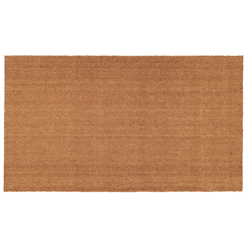 Natural Coir and Vinyl Rectangular Outdoor Doormat, 18" x 30"