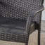Chaise empilable en osier 1 pièce gris