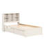Lit simple blanc délavé avec cadre de rangement et de solution de chargement et de rangement-2072607888