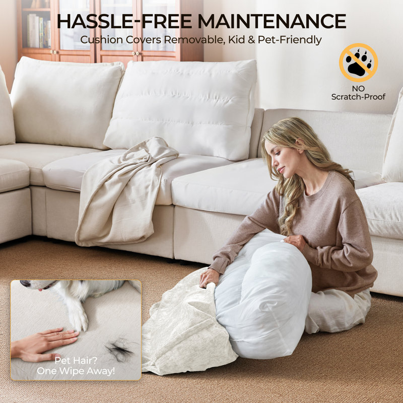 5 Seater Chenille Oversized Modular Sectional Sofa With Double Power Recliner Cloud Reclining Couch With Headrest Storage Drawer Charging Cup Holders Deep L-shaped With Corner And Ottoman