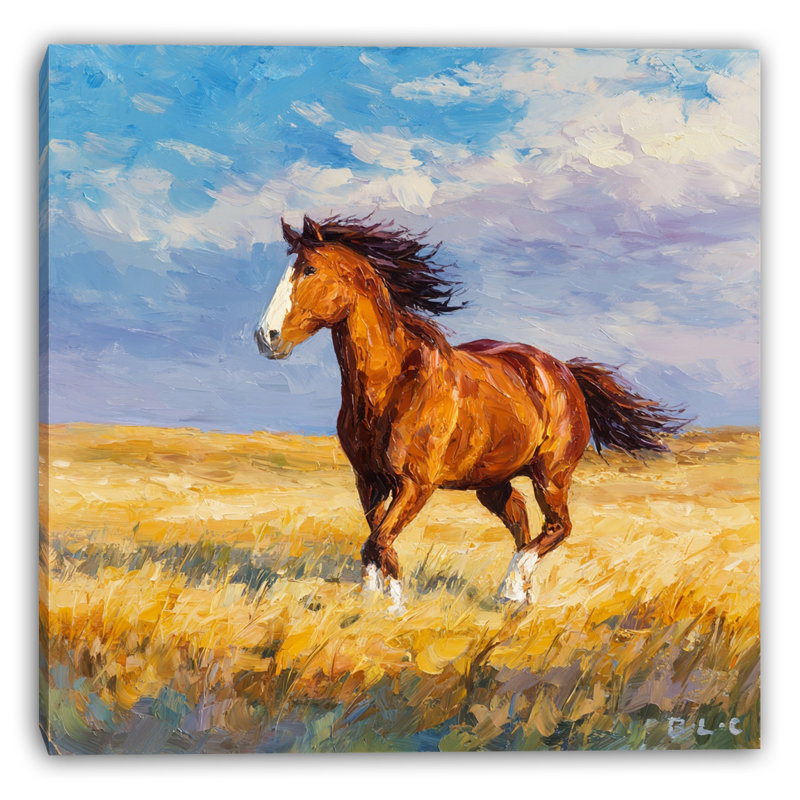 Art sauvage sur toile tendue Wild Spirit, H 12 po x l 12 po