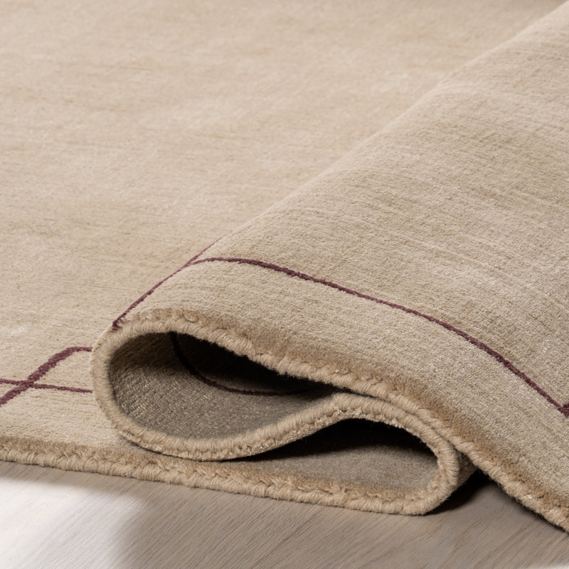 Nile Bordered Wool-Blend Area Rug, Rectangle 4' x 6'