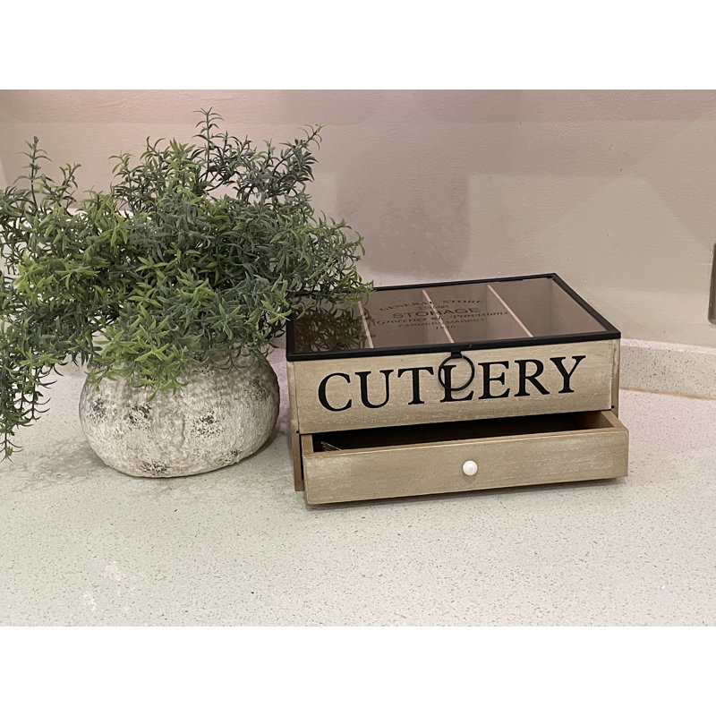 Cutlery Storage Box with Drawer