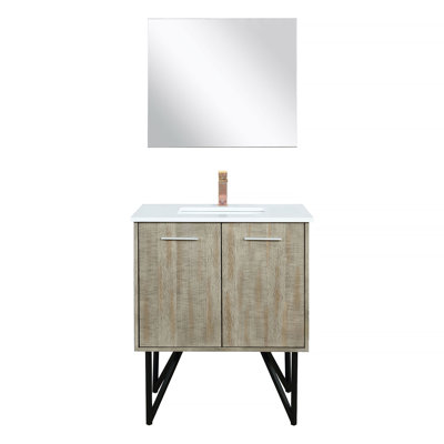 Meuble-lavabo de salle de bain 30 po X P 20 po P, comptoir en marbre de culture, ensemble de robinet et robinet de 28 po Miroir