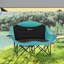 Double chaise de camping pour adultes, chaise de camping pliante rembourrée avec accoudoirs, porte-gobelets, vert
