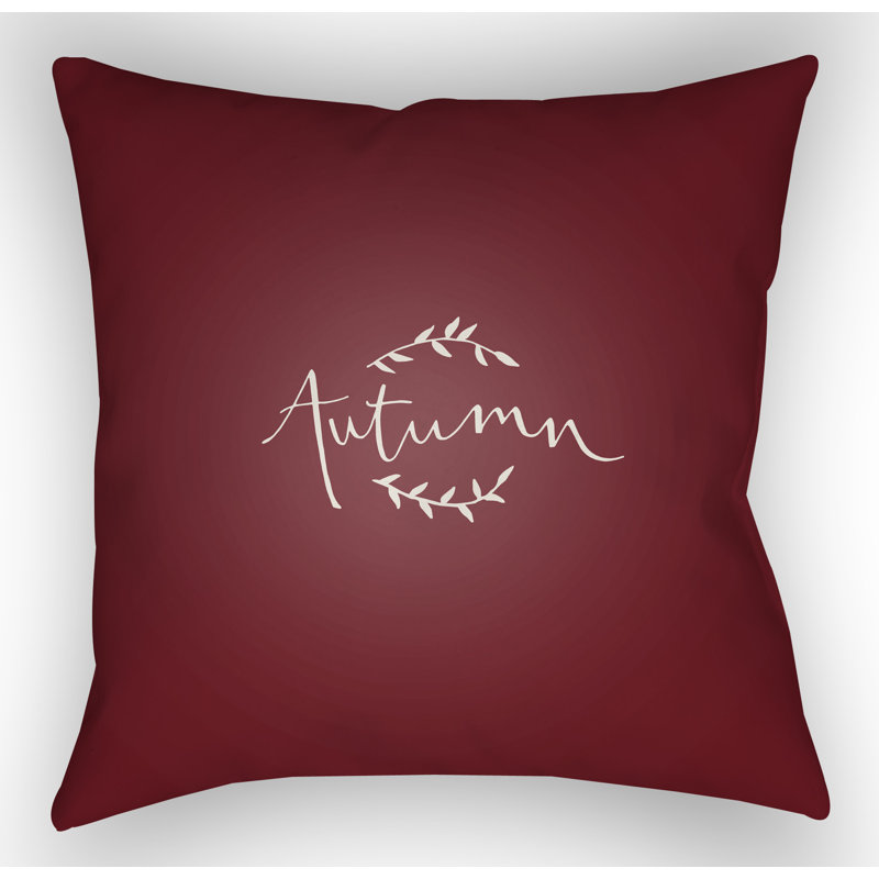 Reversible Throw Pillow, Red/White, 20" H x 20" W x 4" D