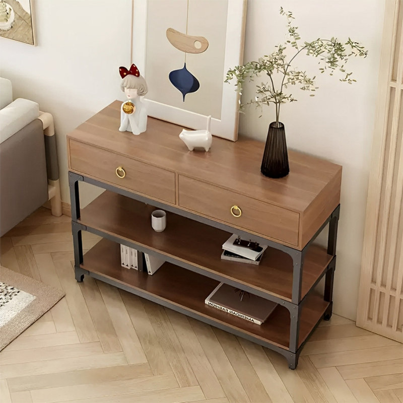 Console de style industriel avec tiroirs, H 33,46 po x l 31,5 po x P 15,75 po