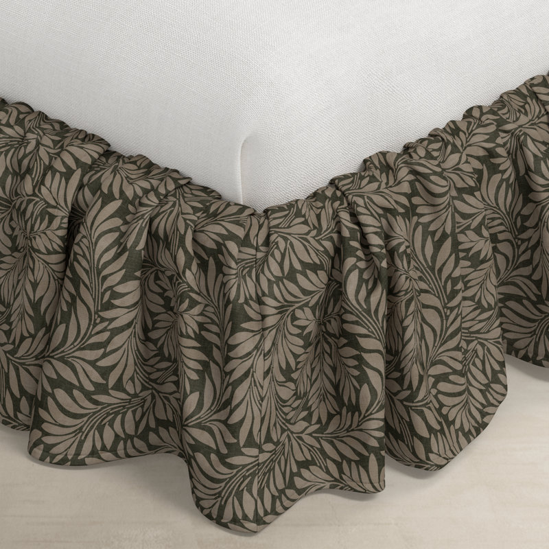 Lit plateforme Thelma, Olive mauve, Grand lit