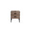 Table d'appoint et coffre gris antique S / 3 - Bois massif avec vaste espace de rangement intérieur