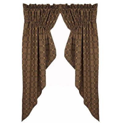 Cotton Geometric Swag Window Valance
