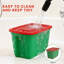 Bacs de rangement de 18 gallons avec couvercles - Rouge et vert