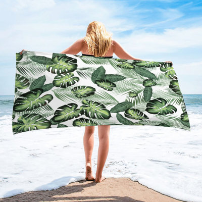 Microfiber Beach Towel Super Colorful Bath Towel Sandproof Beach Blanket Multi-Purpose Towel For Travel Swimming Pool 30x60 Inch