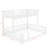 Twin XL Over Queen Floor Bunk Bed With Ladder & Guardrails-90619153