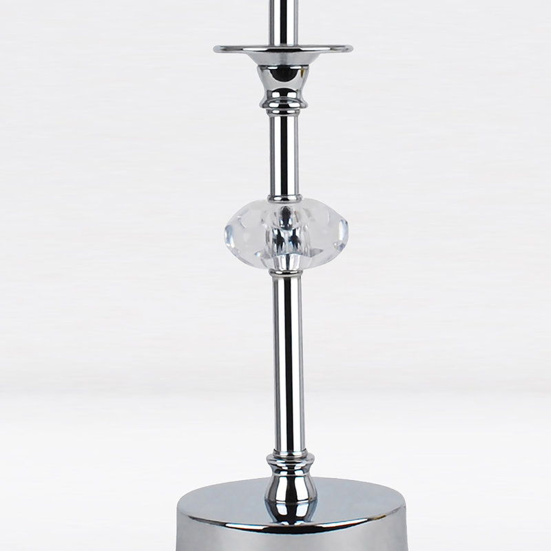 Avoca Lamp, Chrome, White