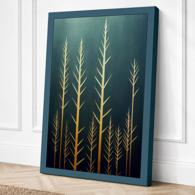 Twilight Wheat Minimalist 1 Piece Wrapped Canvas Wall Art