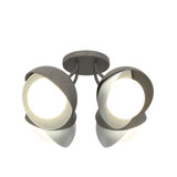 Brooklyn 4 - Light Double Shade Semi Flush Mount