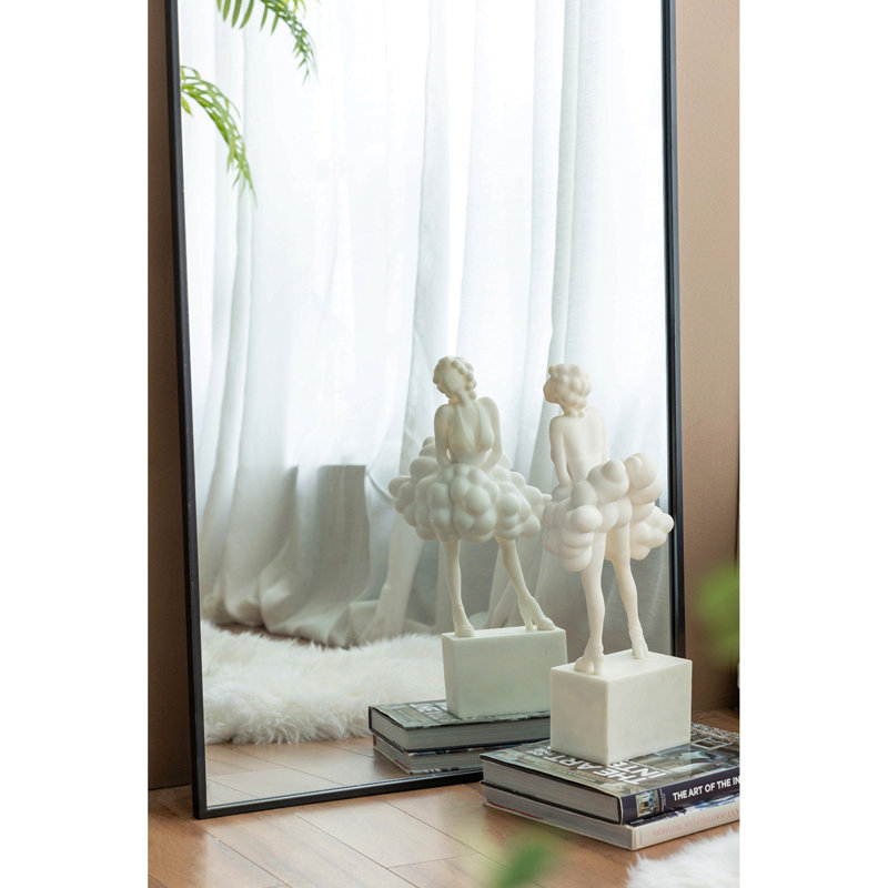 28X1X74" Celine Black Arch Body Mirror