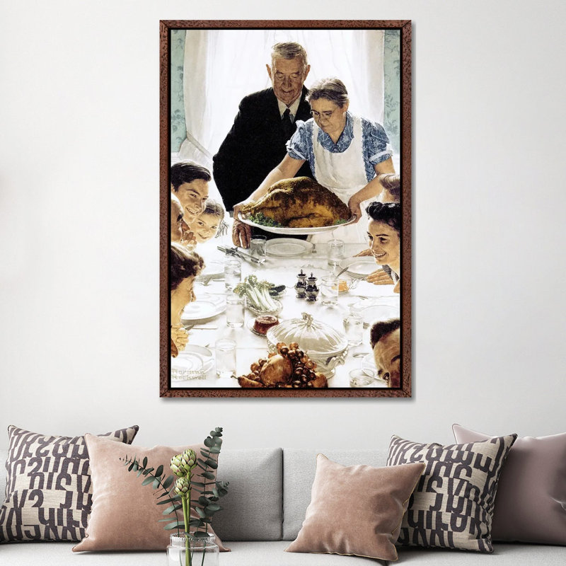 Freedom From Want by Norman Rockwell - Gallery-Wrapped Canvas Giclée on Canvas, 101.6 cm H x 66.04 cm W, White