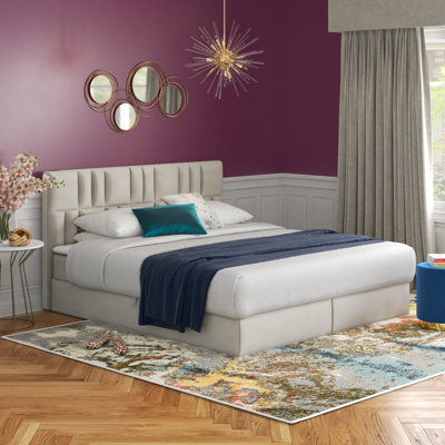 Boxspringbett Nickolas mit Topper und Bettkasten