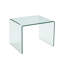 Table de bout 19 po en verre transparent