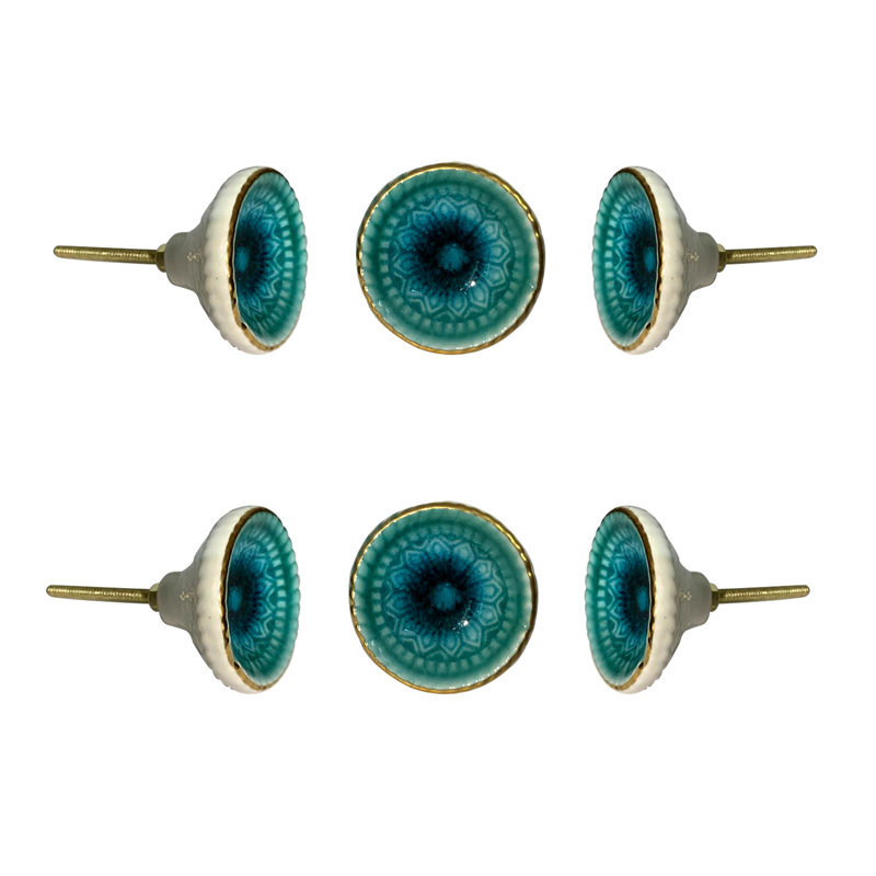 Paquet de boutons coniques surdimensionnés de 1,9 po de diamètre, Turquoise