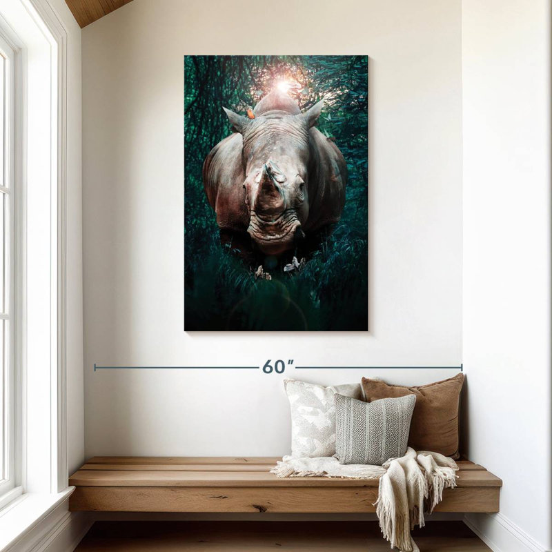 Brampt Jungle Rhino, 45" H x 30" W