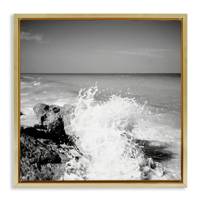 «Splashing Rough Waters», art mural encadré flottant par Susan Bryant