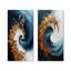 «Blue Spiraling Majesty Vortex I», ensemble de 2 pièces d'art abstrait en spirale-1323546439-1323546437