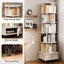 Bibliothèque rotative à 6 niveaux, affichage rotatif à 360 ° avec roulettes et tiroir-1318961781-1317676274