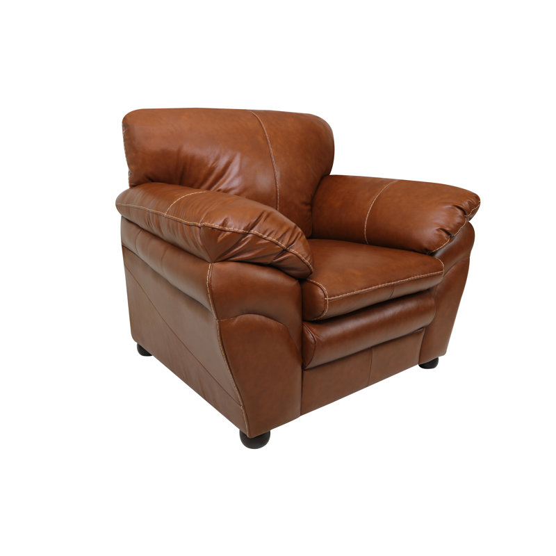 44" Wide Genuine Leather Armchair, Wild Brand