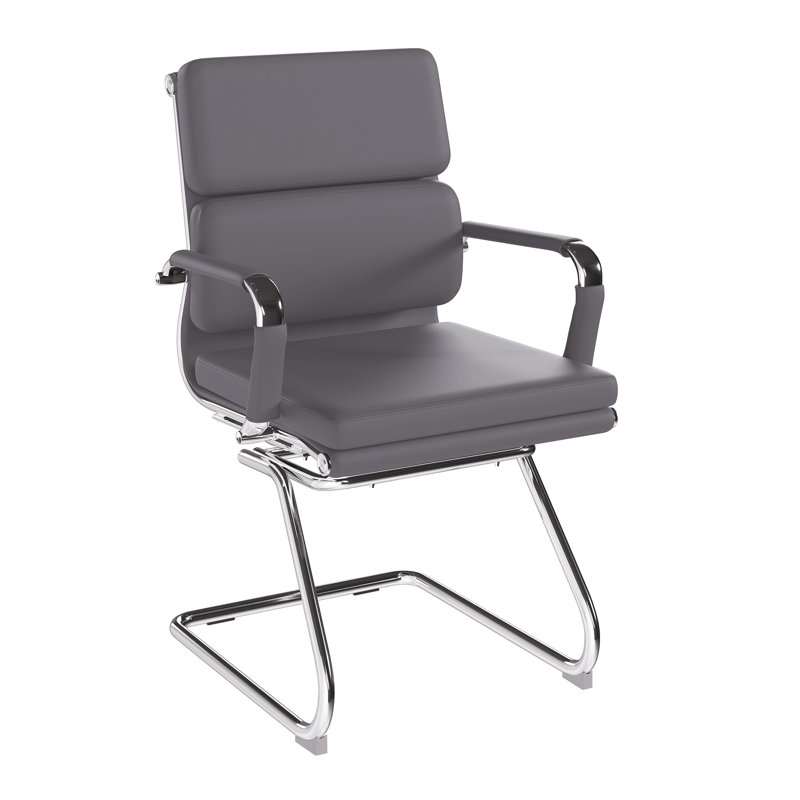 Crumes Leather - Bonded Conference Chair, Grey
