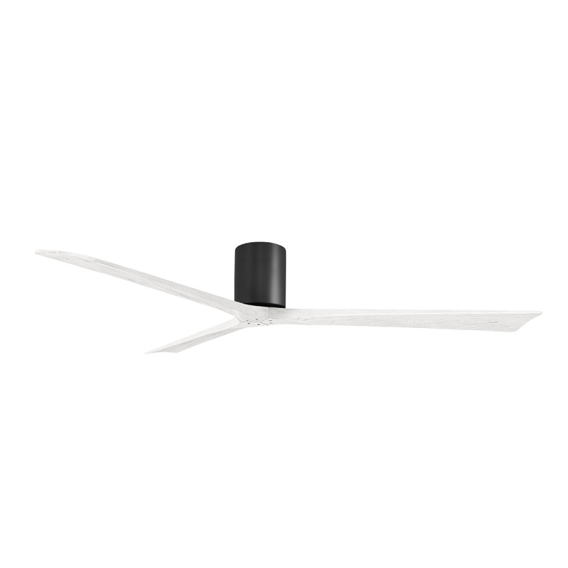 Ventilateur de plafond à 3 pales Olivier, Noir mat, Blanc mat, 72"