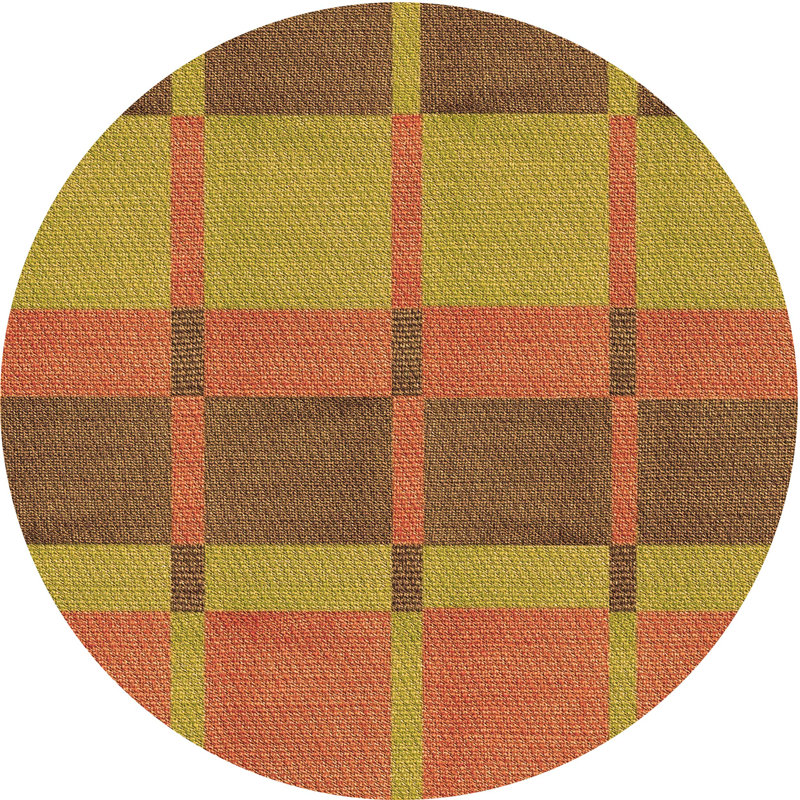Tapis 100% à motif lavable à la machine 2989, Rond 8 pi