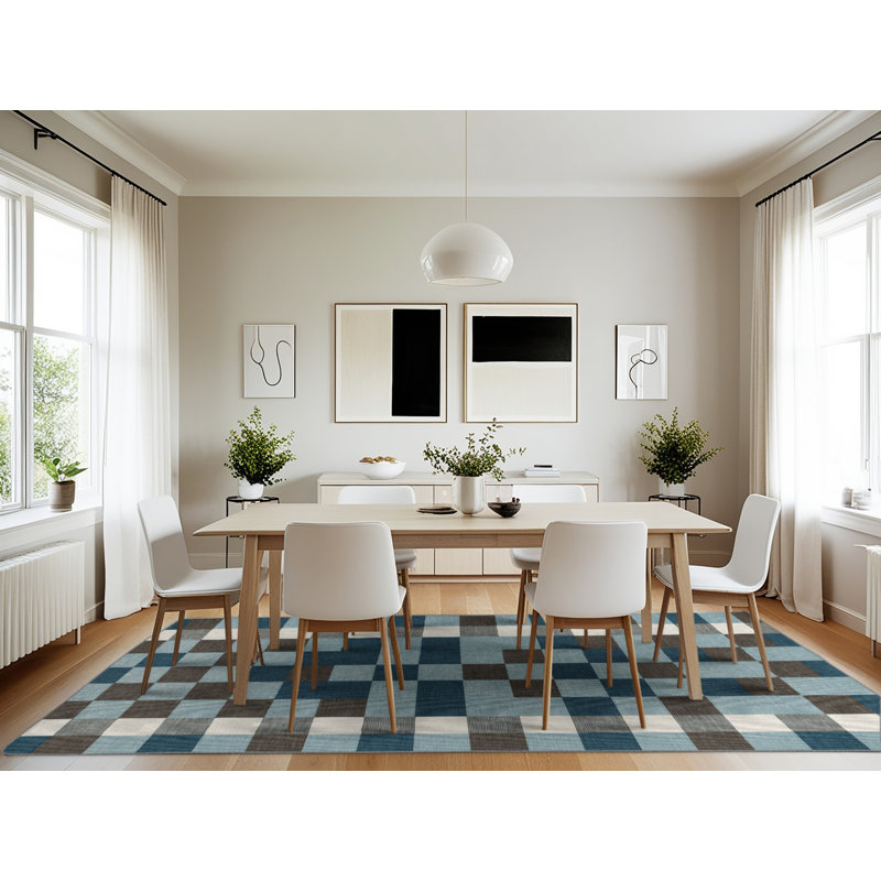 Machine Washable Botanical Brown Area Rug, Rectangle 7' x 10'