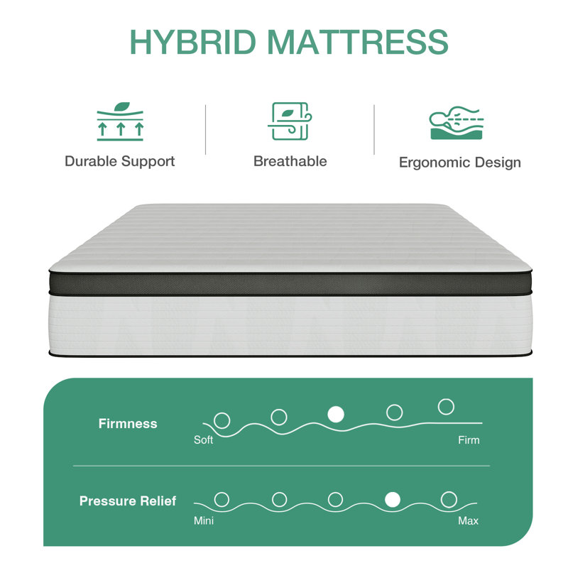 Matelas hybride pour lit très grand 14 po, 14", Très grand lit