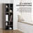Sunjoy Quub Quarter Cabinet, Space Saving Stackable MDF Wood Cabinet for Living Room, Bedroom and Other Indoor Space